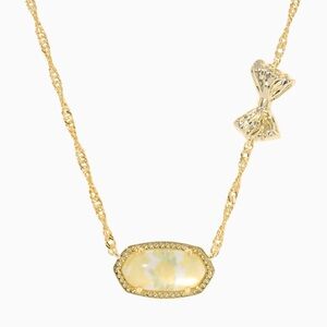 Kendra Scott xLoveShackFancy Sun Glow Blooming Heirloom Elisa Necklace Gold bow